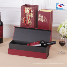 Caja de vino roja clásica china de encargo de lujo de la venta caliente